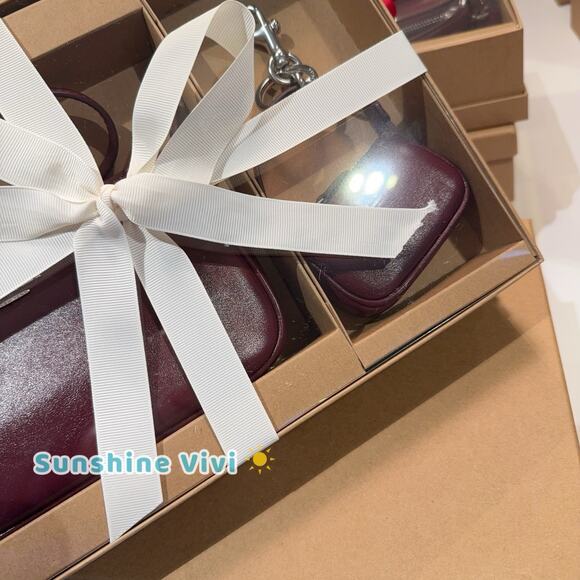 NWT Coach Boxed Nolita 19 And Nolita Bag Charm Set CCK95 Dark Wine Holiday Gift - Picture 3 of 5